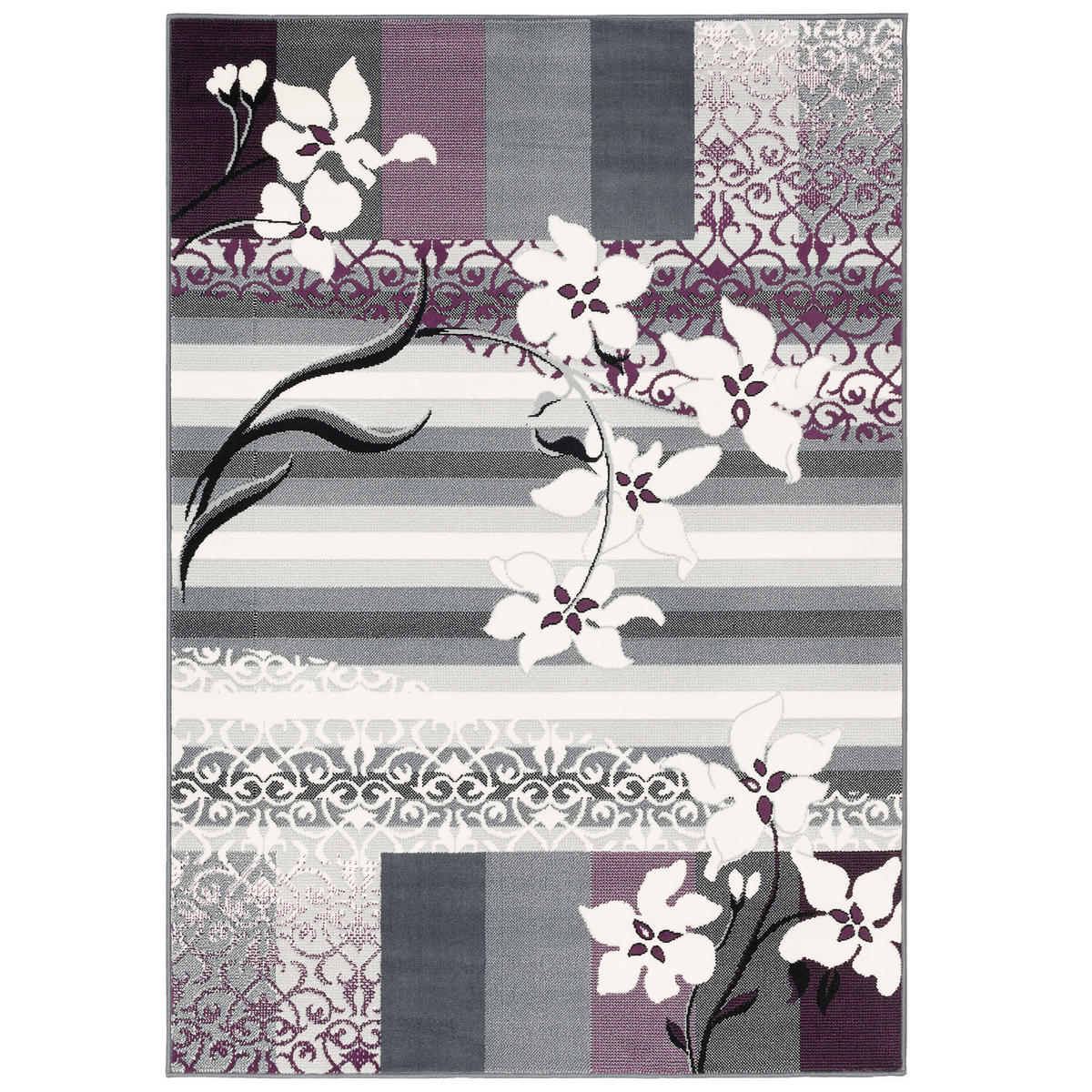 MODERN DESIGNER VELOURS TEPPICH SAMBA - Lila, Textil (120/170cm) - Pergamon