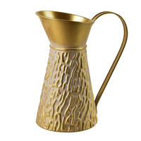 VASE Vintage Glow Gold 13,5x22,5x26,5 cm Metall - Goldfarben, Metall (26.5cm) - Mondex