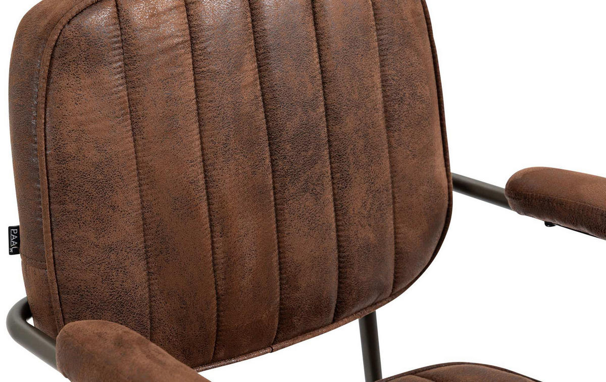 BÜROSTUHL Oxyde cognac - Cognac/Schwarz, Metall (61/98/63cm) - TPFLiving