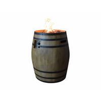 FEUERSTELLE Porvoo in Holzfass-Optik aus Faserbeton - Zwetschgeholzfarben, Stein (68/80/68cm) - Elementi