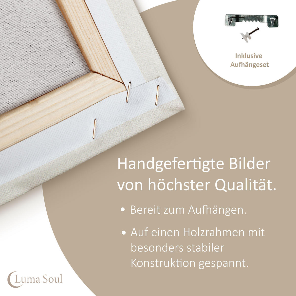 LEINWANDBILD Blätter 5-tlg. 225x112,5 cm - Multicolor, Holz (225/112.5cm) - LUMASOUL