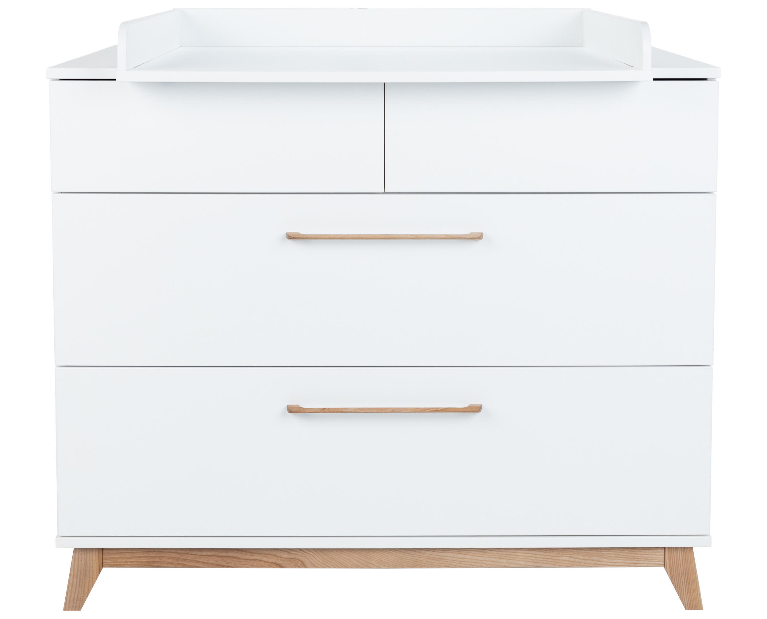 WICKELKOMMODE LINA Soft-Close / Push-to-open - Walnussfarben/Weiß, Holz/Holzwerkstoff (115/96/77cm) - arthur berndt