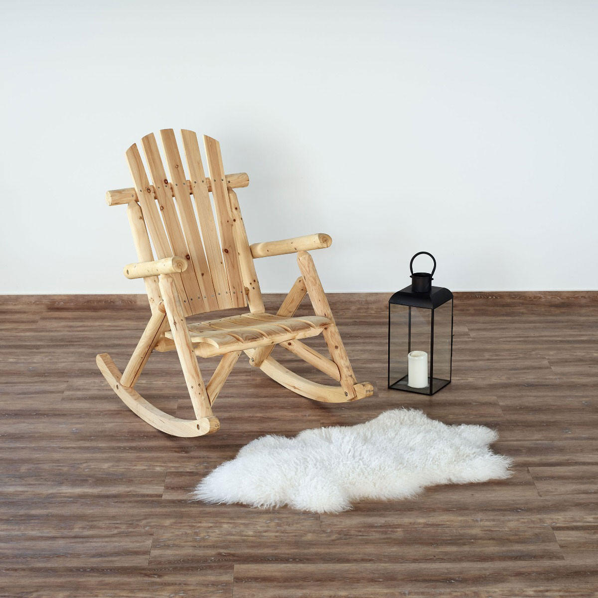 HOLZ-SCHAUKELSTUHL Timber Tannenholz FSC 100 - Naturfarben, Holz (80/175/120cm) - Green Spirit