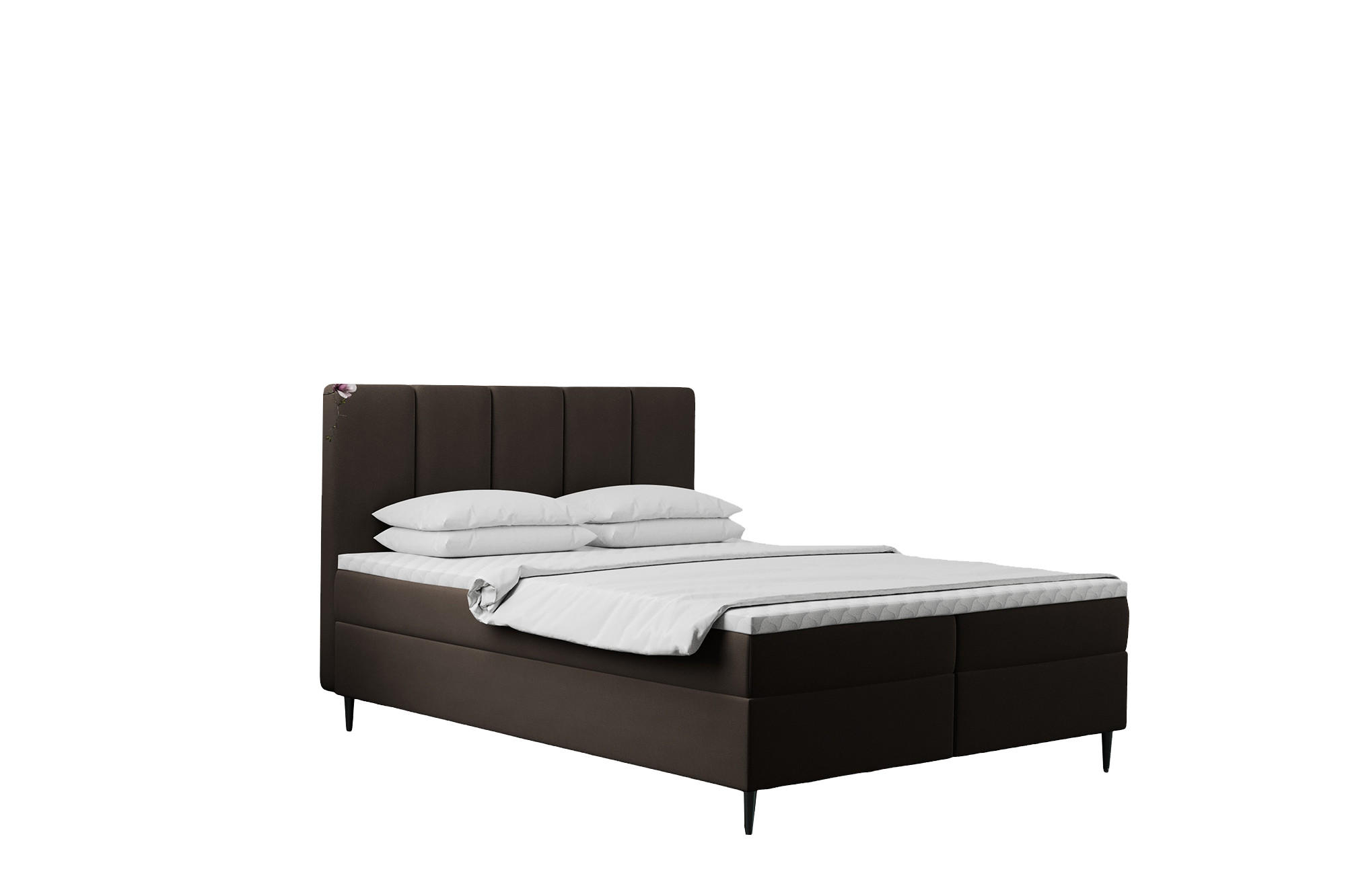 BOXBETT Mit Bettkasten Matratze ADEL Stoff Monolith Dunkelbraun 160x200 cm H2-Pocket - Dunkelbraun, Holz/Textil (160/200cm) - Kaiser Möbel