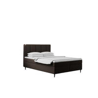 BOXBETT Mit Bettkasten Matratze ADEL Stoff Monolith Dunkelbraun 160x200 cm H2-Pocket - Dunkelbraun, Holz/Textil (160/200cm) - Kaiser Möbel