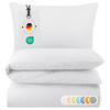 SEERSUCKER-BETTWÄSCHE 135x200 Uni Sommer Bettbezug Bügelfrei aus 100% Baumwolle, Bettbezüge einfarbig Weiß - Weiß, Textil (135/200cm) - Carpe Sonno