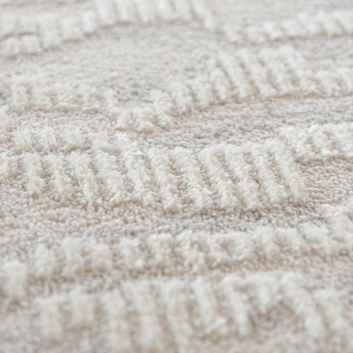 TEPPICH Beige Abstrakt - Rechteckig Moderne - 140 x 200 cm - Ecru/Beige, Textil (140/200cm) - Mazovia