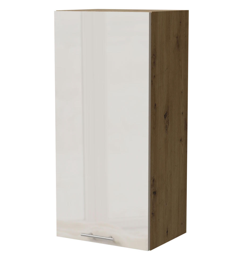Feldmann-Wohnen Hängeschrank Creme, Eiche Artisan 45x96x32.5 cm