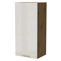 HÄNGESCHRANK Brerra W4/45 Eiche Artisan / RAL 9001 creme Hochglanz 45 / 32,5 / 96cm - Creme/Eiche Artisan, Holz/Holzwerkstoff (45/96/32.5cm) - Feldmann-Wohnen
