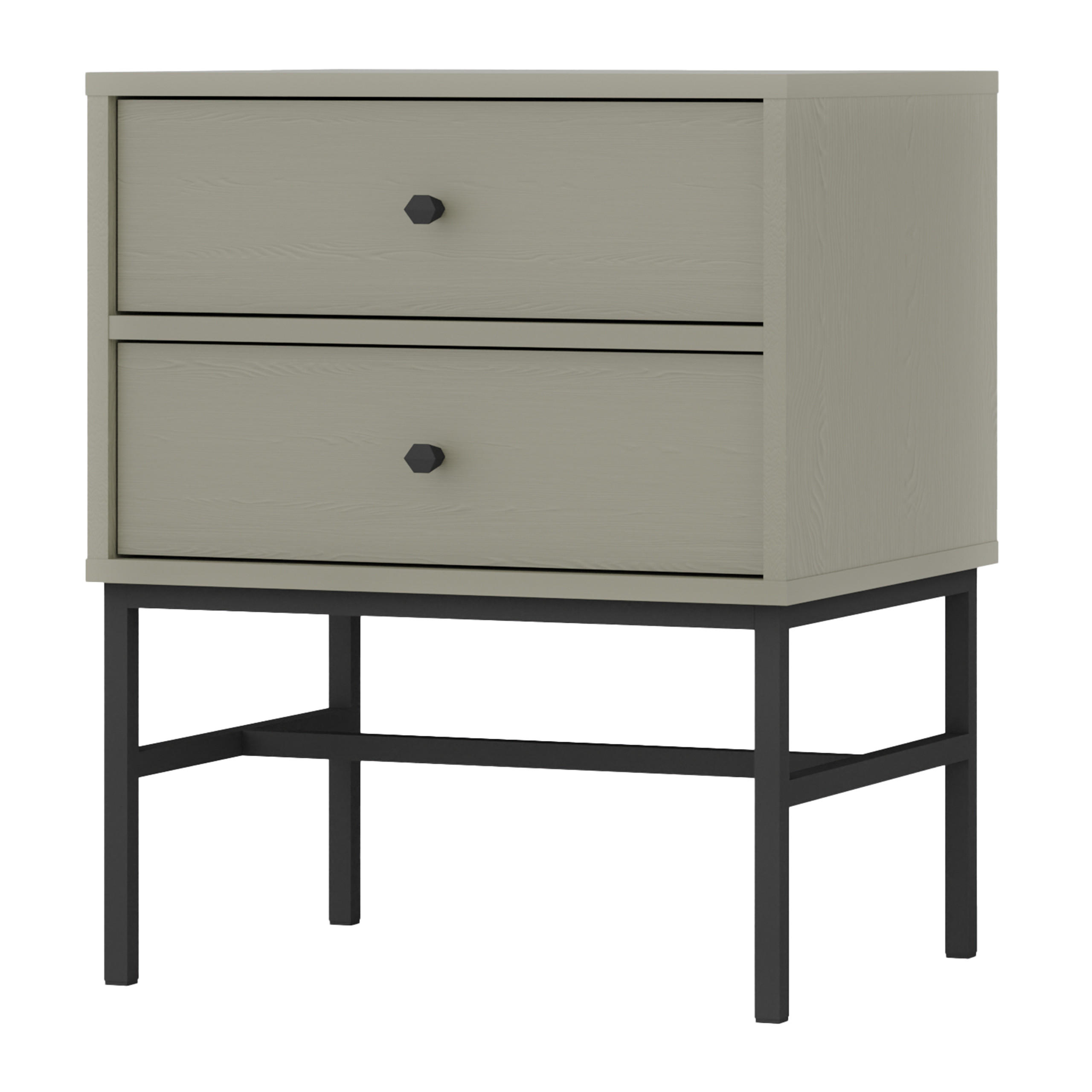 NACHTTISCH TORINO 51,8/62,5/40,8 cm Hellgrün - Hellgrün, Holzwerkstoff (51.8/62.5/40.8cm) - MASSENO
