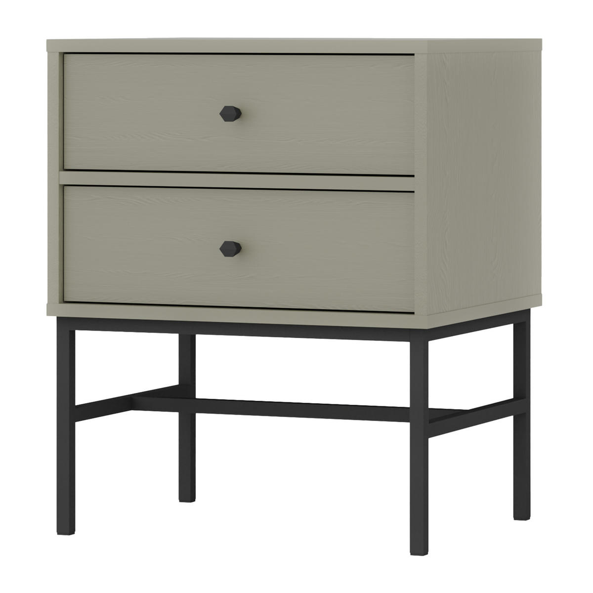 NACHTTISCH TORINO 51,8/62,5/40,8 cm Hellgrün - Hellgrün, Holzwerkstoff (51.8/62.5/40.8cm) - MASSENO