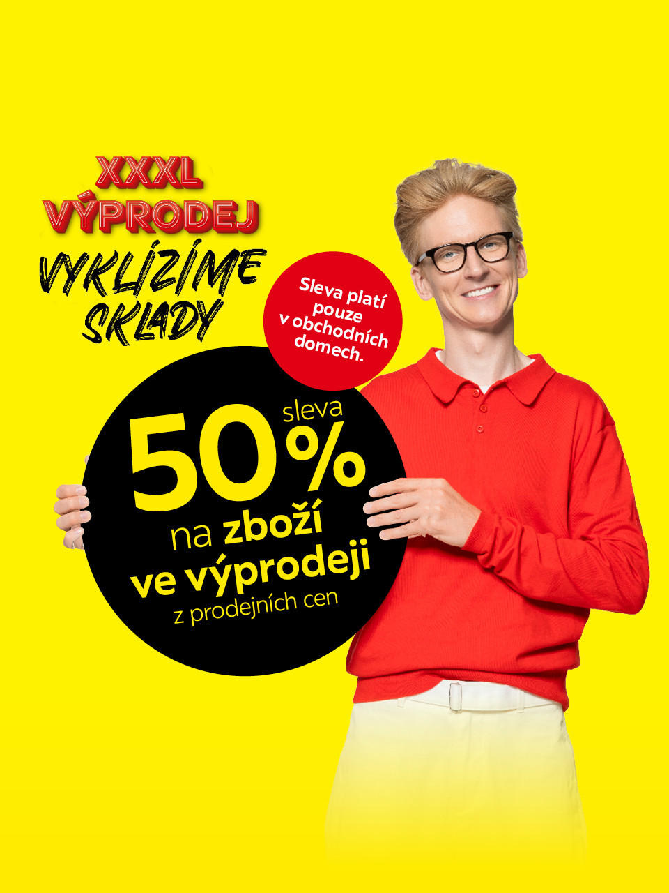 XXXL výprodej - vyklízíme sklady