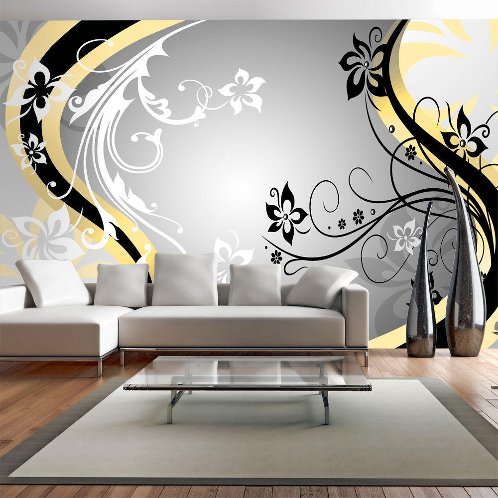 SELBSTKLEBENDE FOTOTAPETE 490/280 cm - Gelb/Grau, Kunststoff/Textil (490/1cm) - KUNSTLOFT