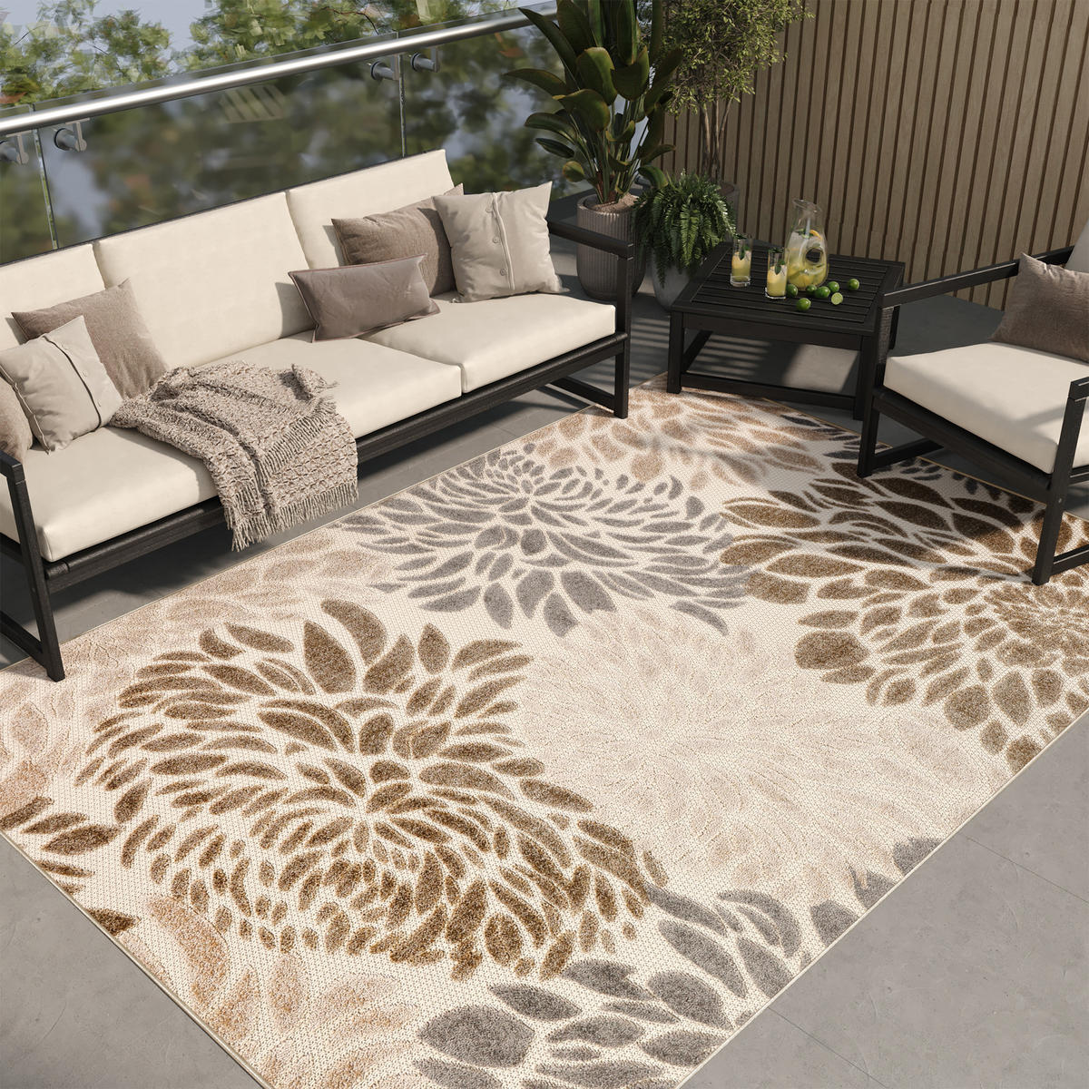 TEPPICH PATIO CREME 120/180 cm - Creme, Textil (120/180cm) - Tapiso