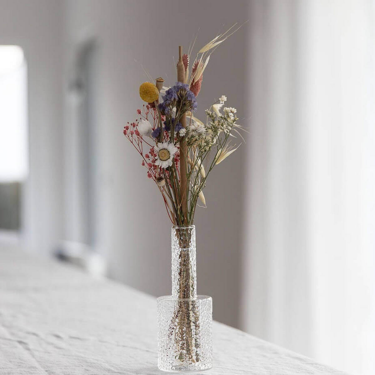 TROCKENBLUMENSTRAUSS Mini Wildblume - lila - Lila, Naturmaterialien (30cm) - Lykke & You