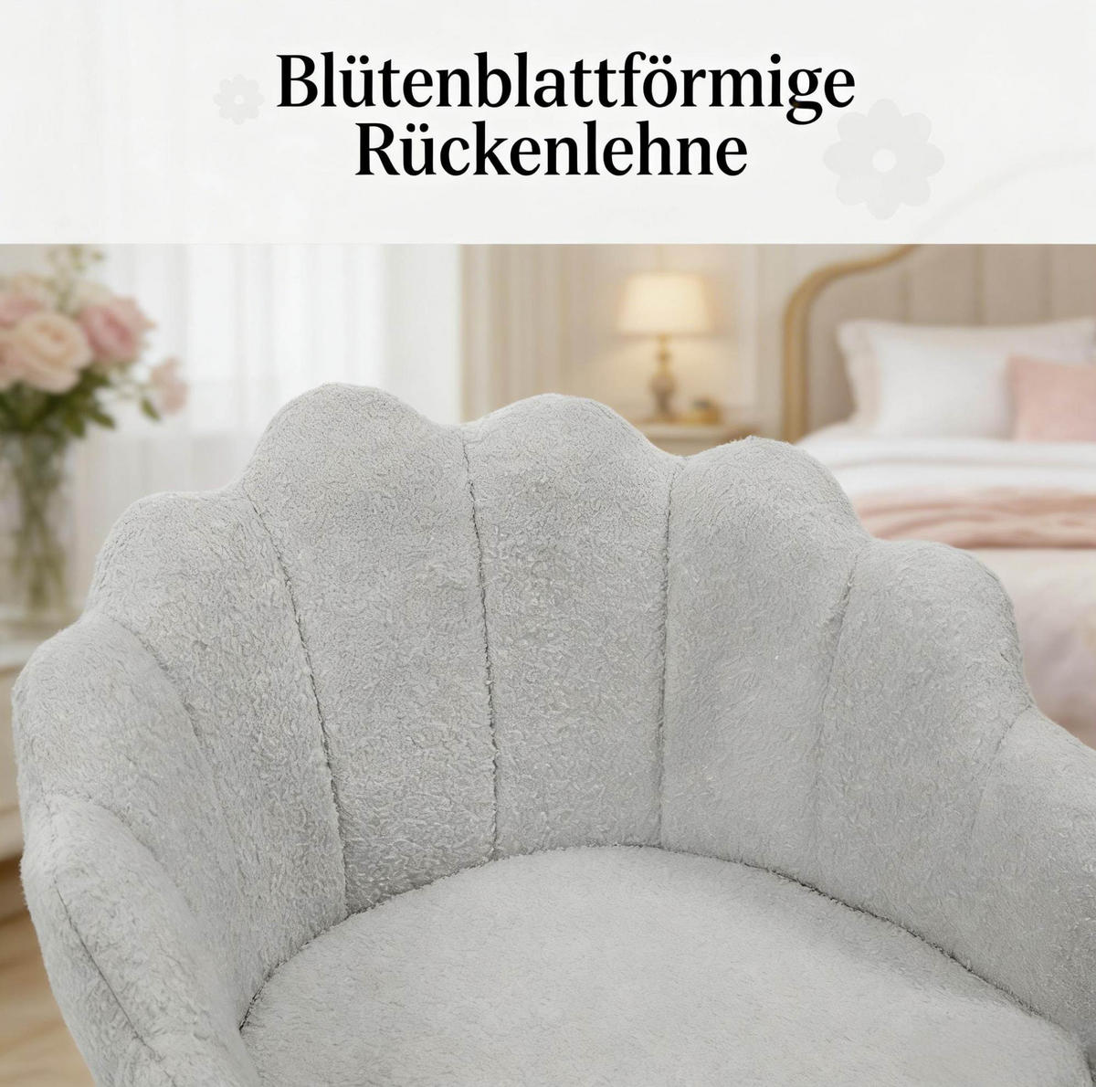 BÜROSTUHL höhenverstellbar Hellgrau - Hellgrau, Metall (55/81.5/37.5cm) - Meubliv
