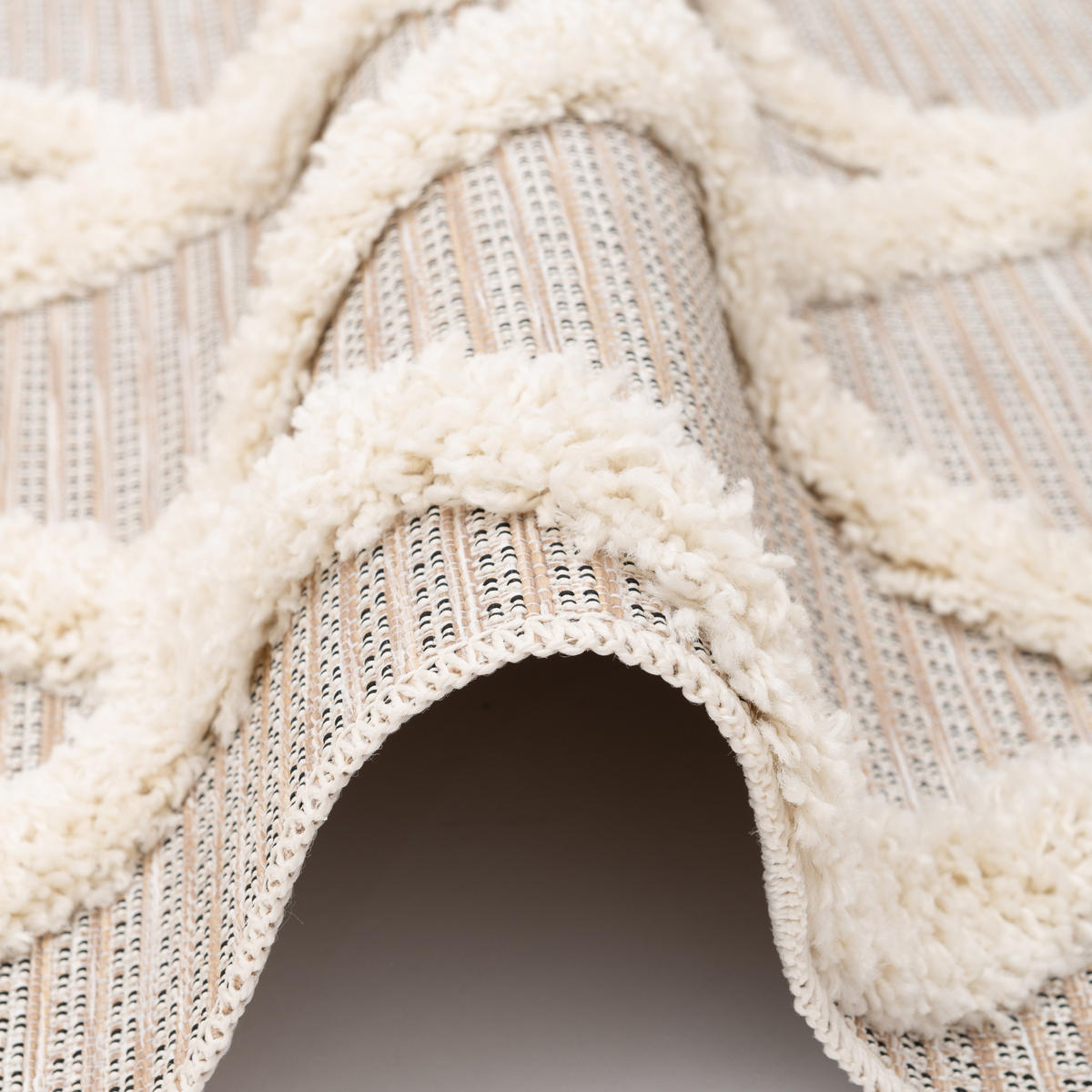 IN & OUTDOOR TEPPICH SHAGGY JUIST RAUTEN - Beige, Textil (80/150cm) - Pergamon