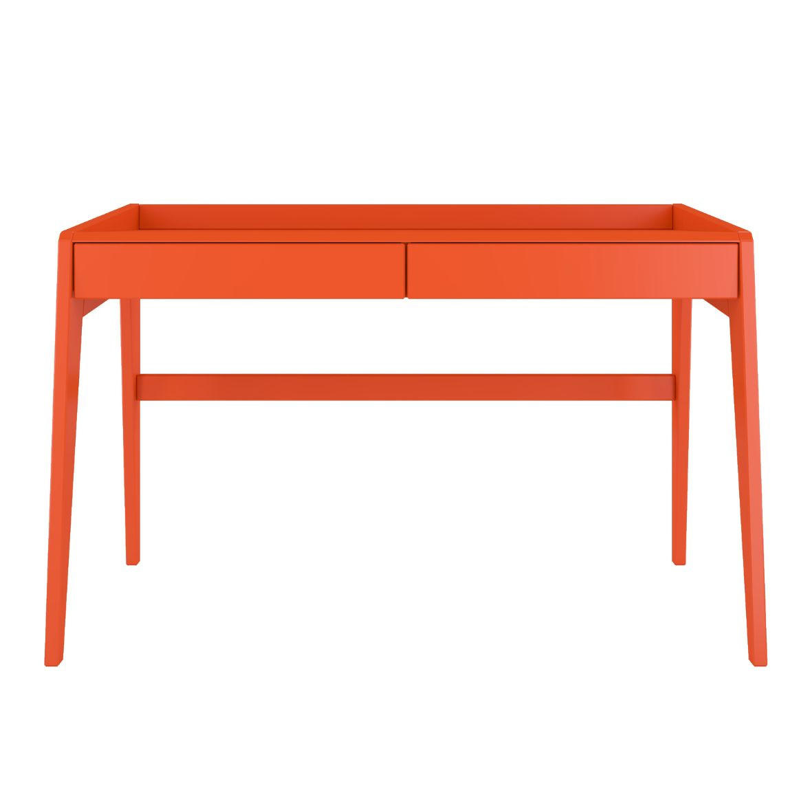 SCHREIBTISCH Lisa, 125/70/81 cm in Orange, Buchenholz - Orange, Holz/Buchenholz (70/125/81cm) - Visby