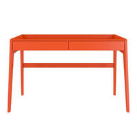 SCHREIBTISCH Lisa, 125/70/81 cm in Orange, Buchenholz - Orange, Holz/Buchenholz (70/125/81cm) - Visby