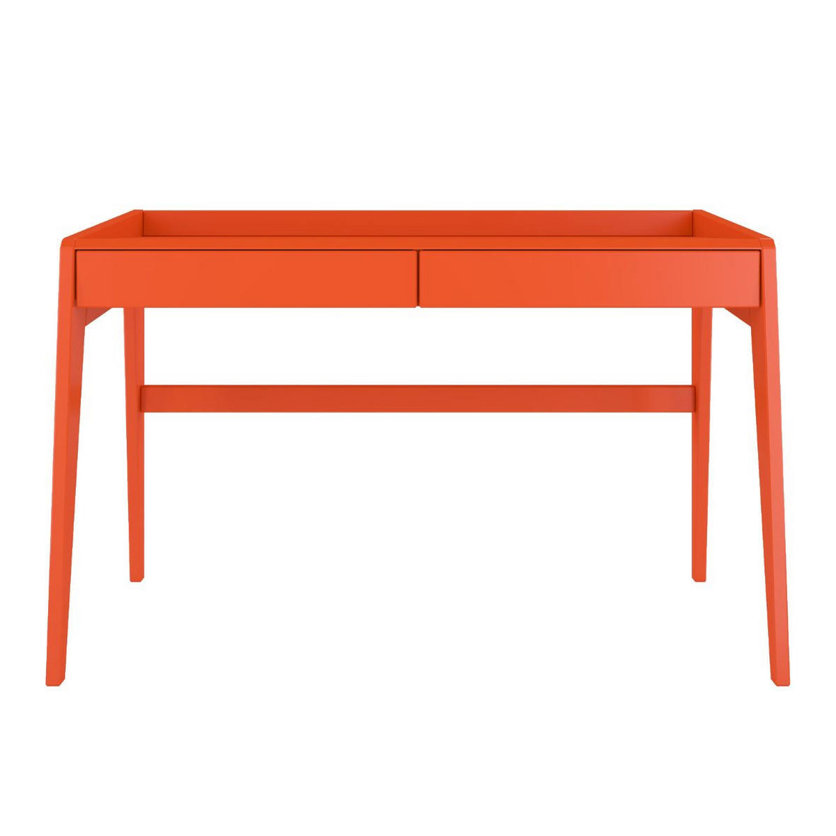 SCHREIBTISCH Lisa, 125/70/81 cm in Orange, Buchenholz - Orange, Holz/Buchenholz (70/125/81cm) - Visby