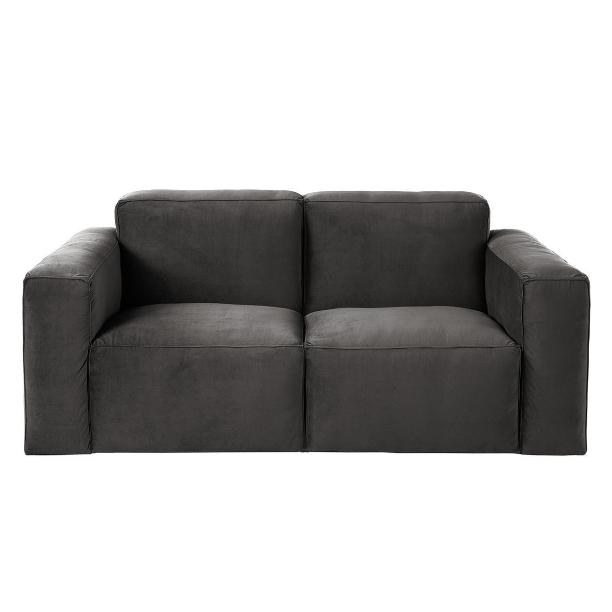 2-SITZER SOFA - Dunkelgrau, Textil (190/75/96cm) - home24