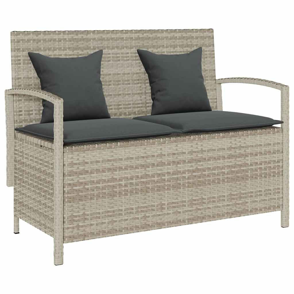 vidaXL Gartenbank Hellgrau 56x87x111 cm