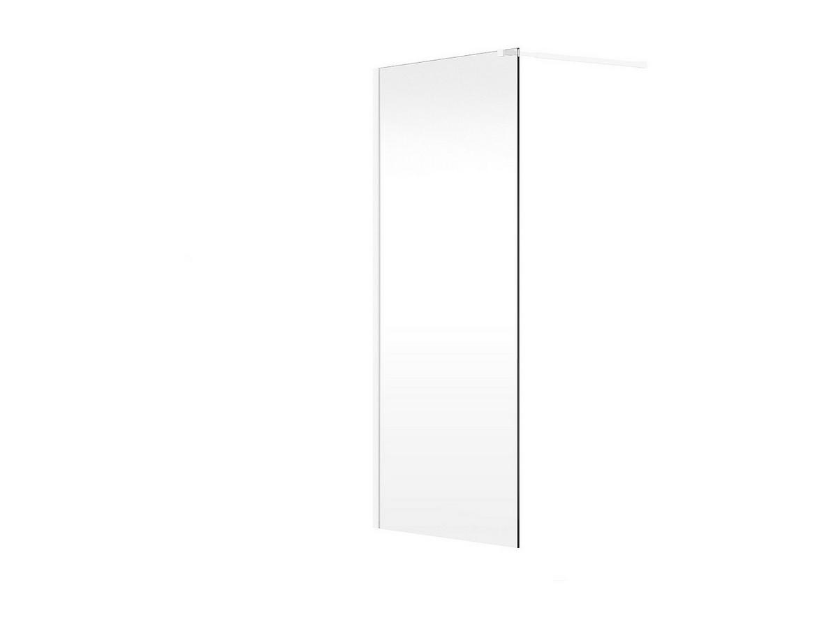 DUSCHTRENNWAND Seitenwand italienische Dusche - 120 x 200 cm - Weiß matt - DAREN - Weiß, Metall (120/200cm) - Vente-Unique