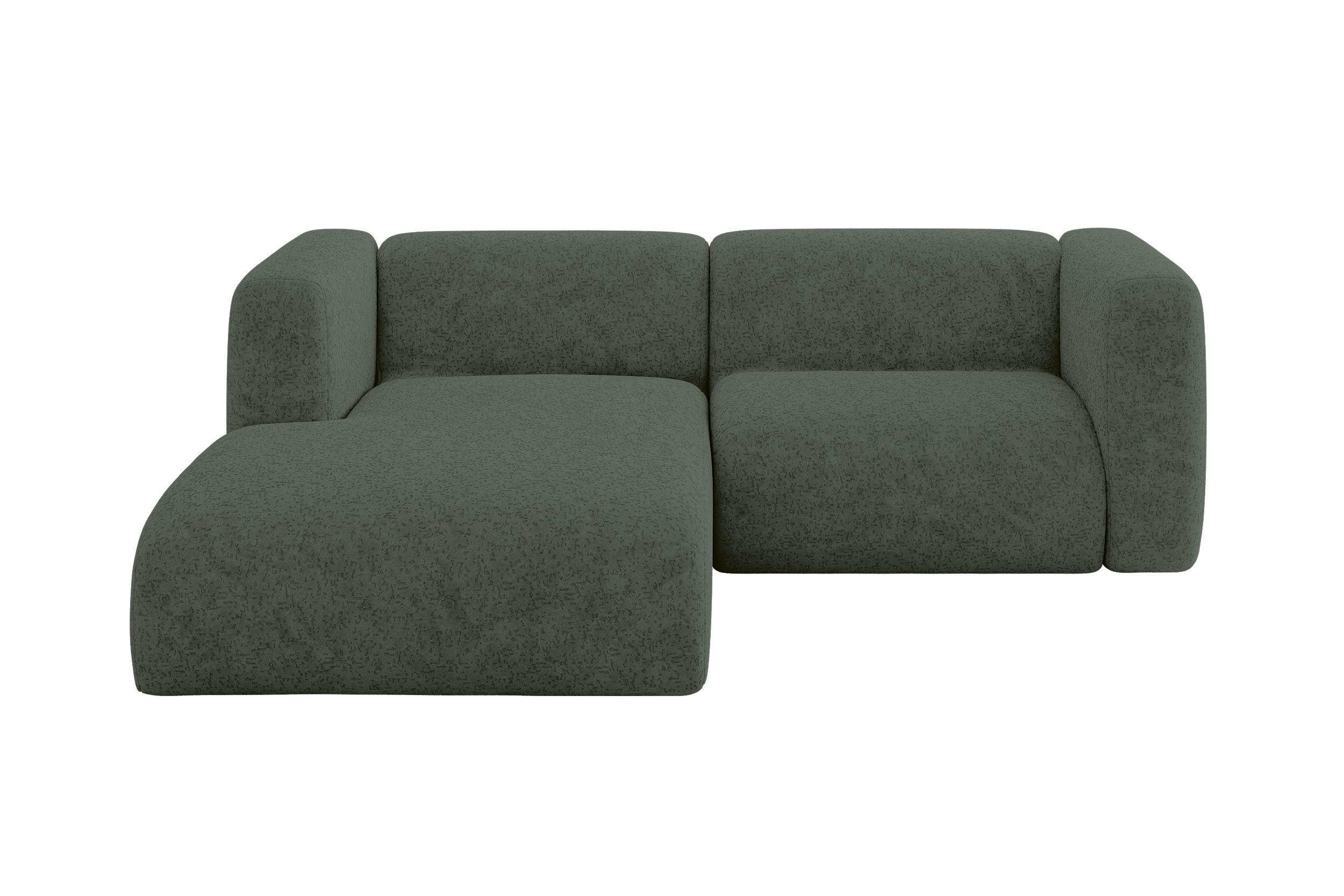 ALTDECOR ROHOVÁ SEDAČKA S LEVOU OTOMANOU MIRA-L1 227x179x89 Zelená Velur