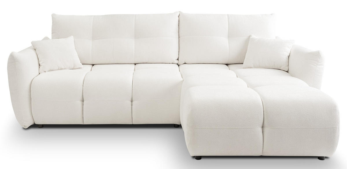 ECKSOFA Creme BOSE Mit Schlaffunktion Rechts - Creme/Weiß, Textil (177/257cm) - Sepro Meble