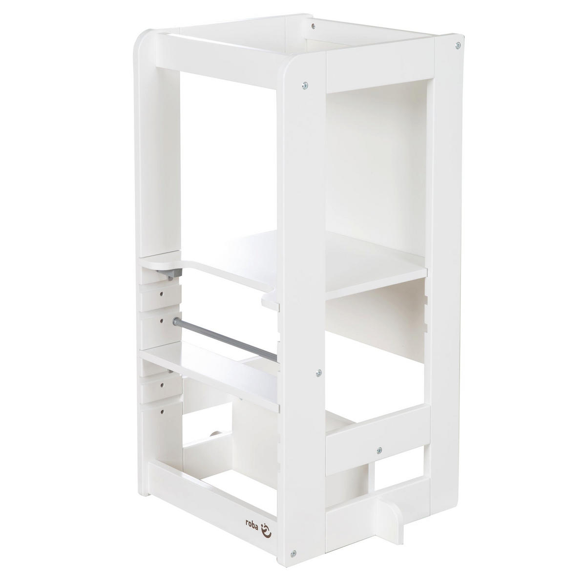 LERNTURM Step & Play 2in1 - Weiß, Holzwerkstoff/Metall (50.5/85/40cm) - Roba