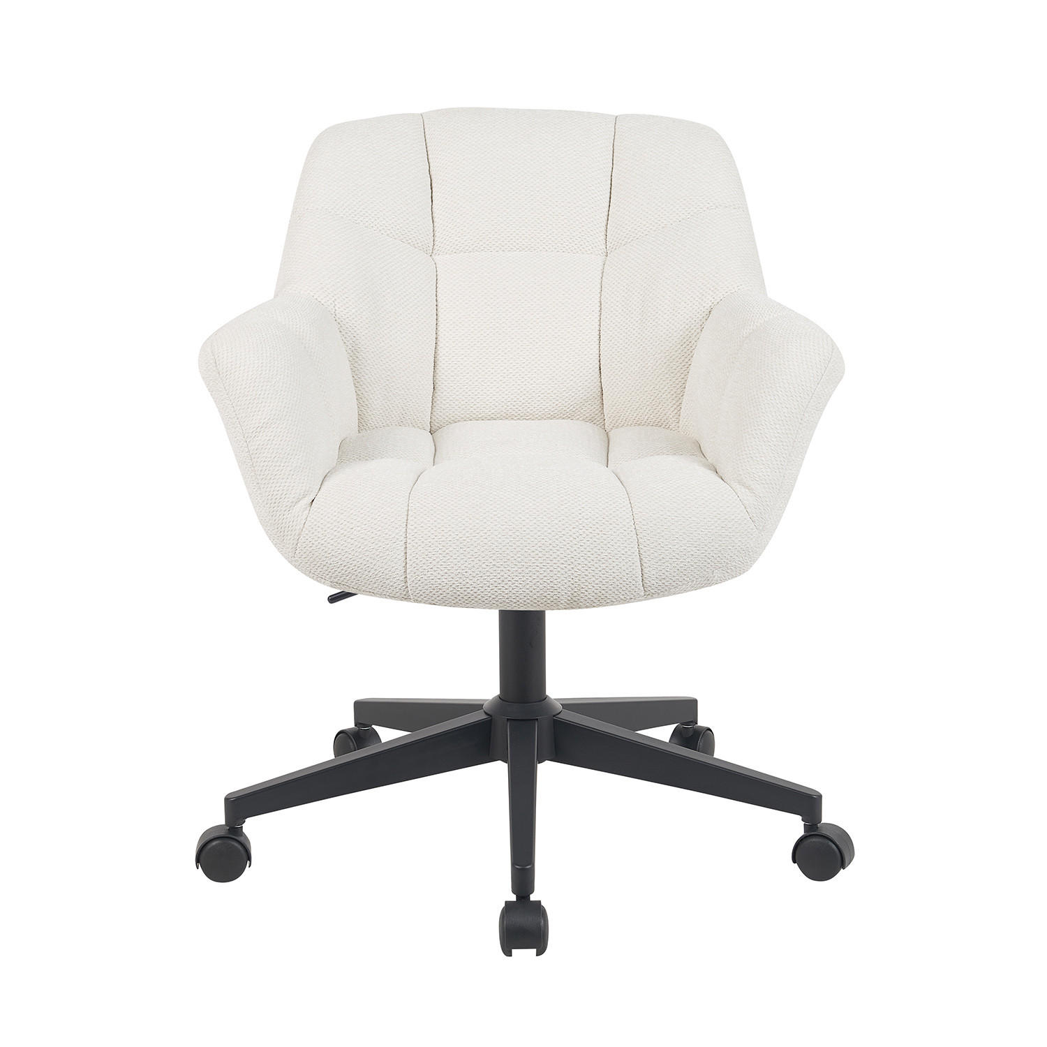 BÜROSTUHL Mika-Nuri - Creme/Schwarz, Textil/Metall (65/78/66cm) - DUBI Möbel