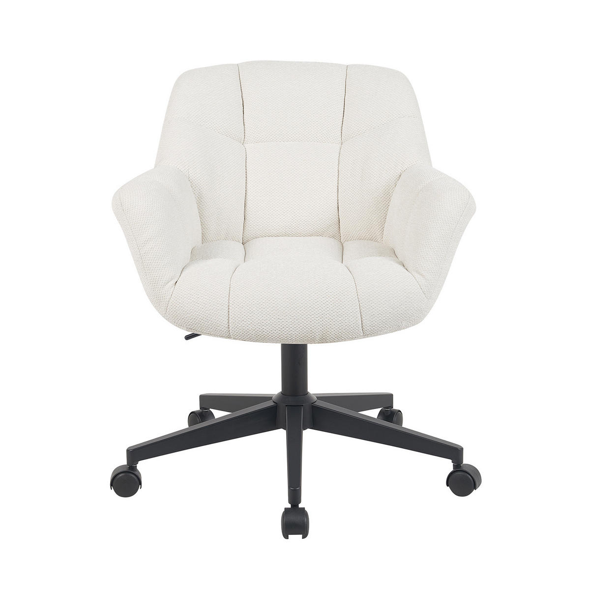 BÜROSTUHL Mika-Nuri - Creme/Schwarz, Textil/Metall (65/78/66cm) - DUBI Möbel