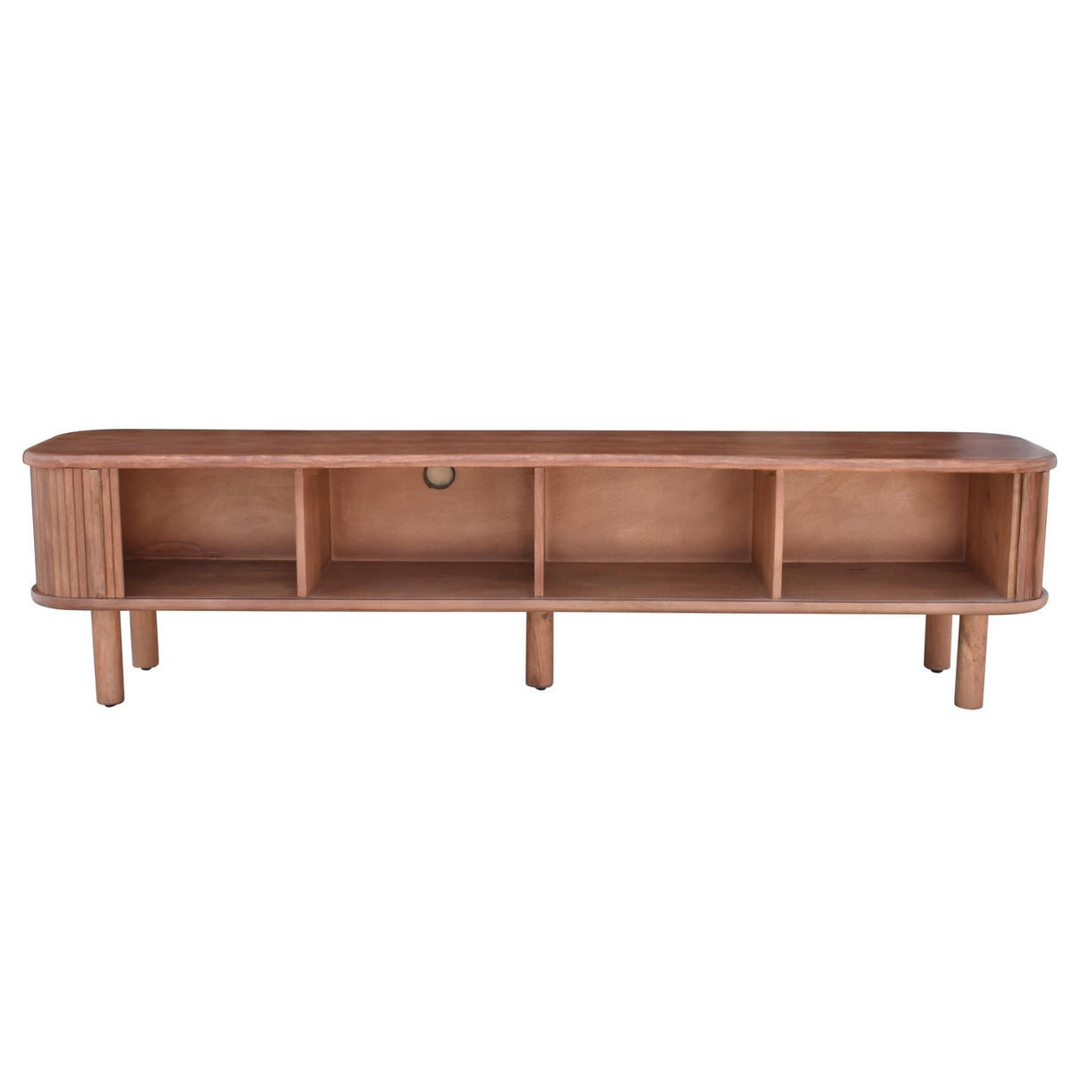 TV-SCHRANK aus Mangoholz 200x40x50cm, natürlich - Braun, Holz (200/50/40cm) - Giga Meubel