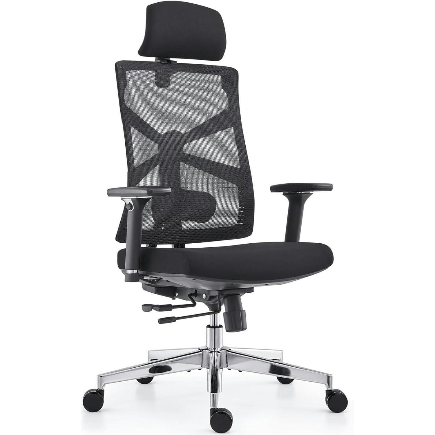 BÜROSTUHL mit adaptiver Rückenlehne Schwarz - Schwarz, Textil (68/131/70cm)
