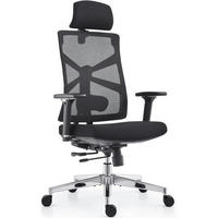 BÜROSTUHL mit adaptiver Rückenlehne Schwarz - Schwarz, Textil (68/131/70cm)