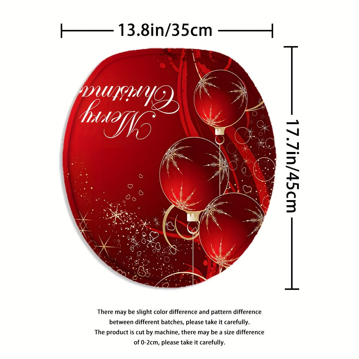 DUSCHVORHANG SET Luxus Weihnachten Duschvorhang Badematte Toilettenmatte - Rot, Textil (180/180cm) - MCBOSON