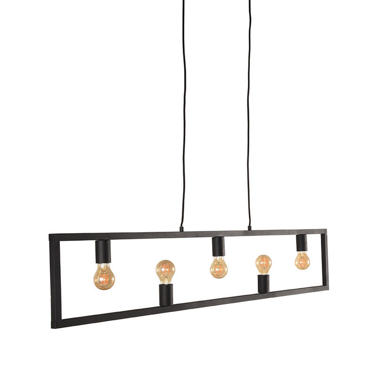 PENDELLEUCHTE Quadrato Schwarz 10/135/130 cm - Schwarz, Metall (10/135/130cm) - LABEL51