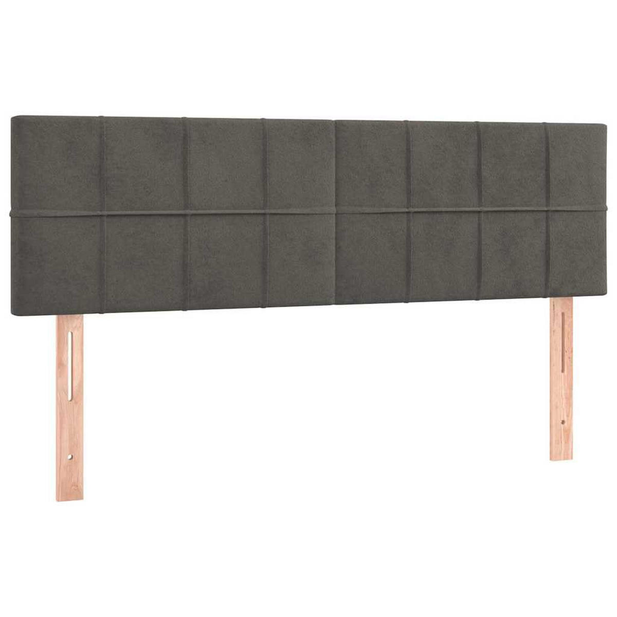 BOXSPRINGBETT 140/200 Cm Grau Samt - Grau, Textil (147/203cm) - vidaXL