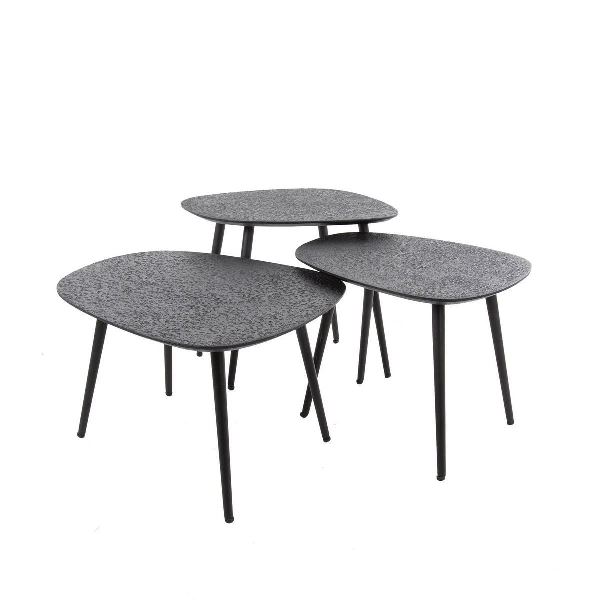 COUCHTISCH Jay Grau 51/62/36 cm 3er-Set - Grau, Metall (51/62/36cm) - Hoyz Collection