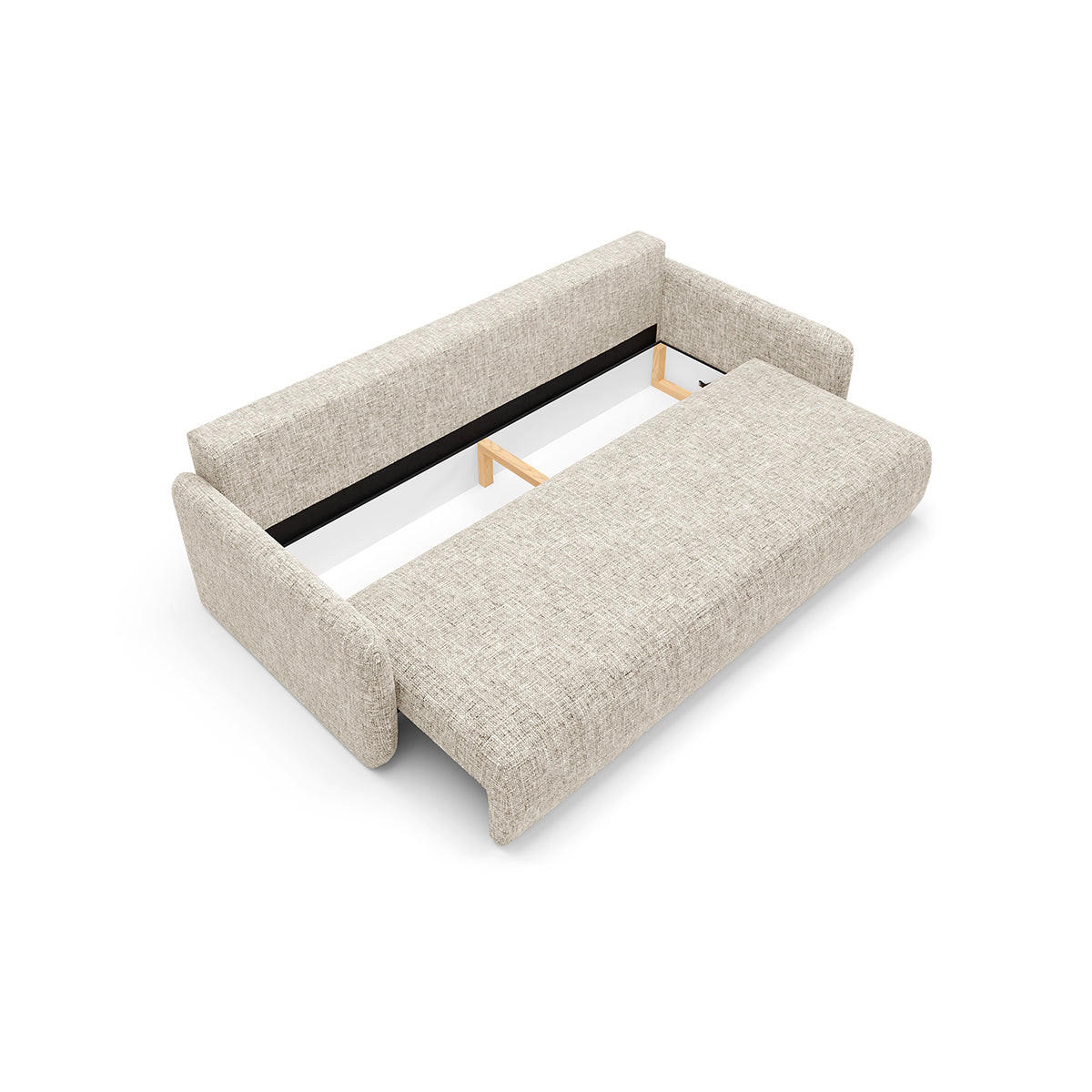 SOFA Lazarus 3 Sitzplätze Hellgrau - Grau, Holz (217/86/102cm) - Petits-meubles