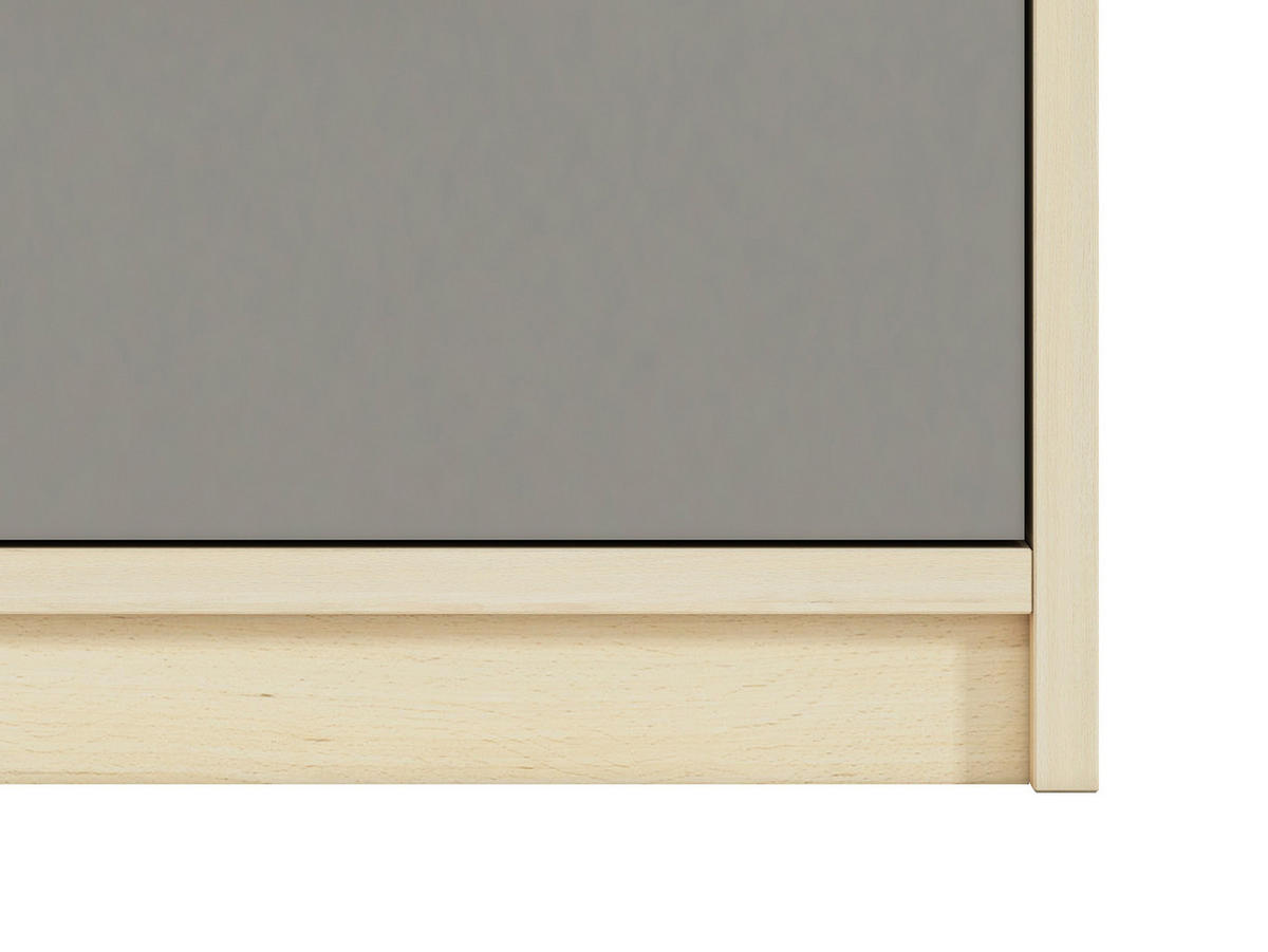 HIGHBOARD Drop Fjord Buche / weiß / grau - Multicolor/Braun, Holz/Holzwerkstoff (92/140/40cm) - Feldmann-Wohnen