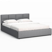 POLSTERBETT 160×200 mit Bettkasten und Lattenrost Mika 028-28 Grau Geflochten - Grau, Holz/Textil (160/200cm) - Jana