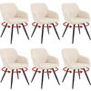 ESSZIMMERSTUHL 6er Set, drehbar, Samt, Beige - Beige/Schwarz, Textil/Metall (57/78/63cm) - Woltu