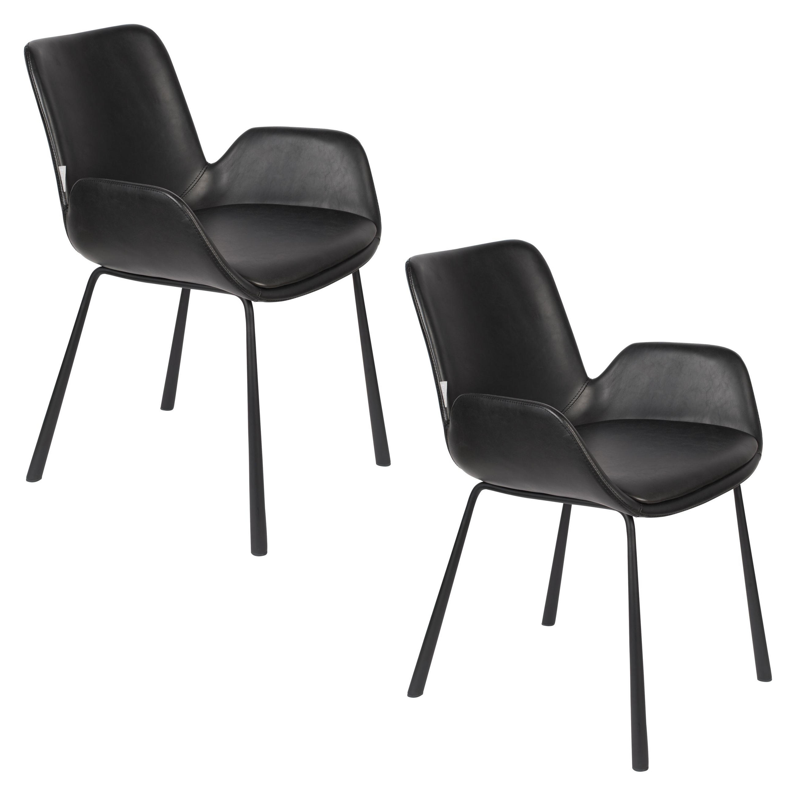 ESSZIMMERSTUHL Brit LL Schwarz - 2 er Set - Schwarz, Kunststoff (59/79/62cm) - Zuiver