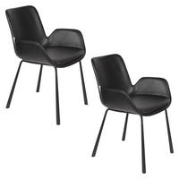 ESSZIMMERSTUHL Brit LL Schwarz - 2 er Set - Schwarz, Kunststoff (59/79/62cm) - Zuiver