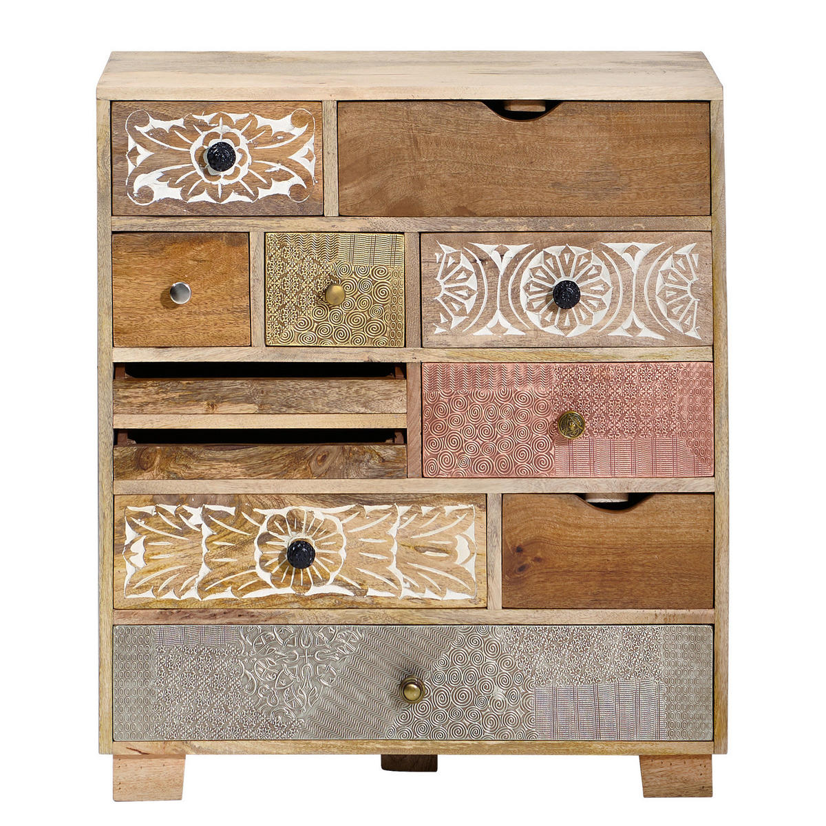 MASSIVE KOMMODE - Mango - Braun, Holz (75/85/30cm) - home24