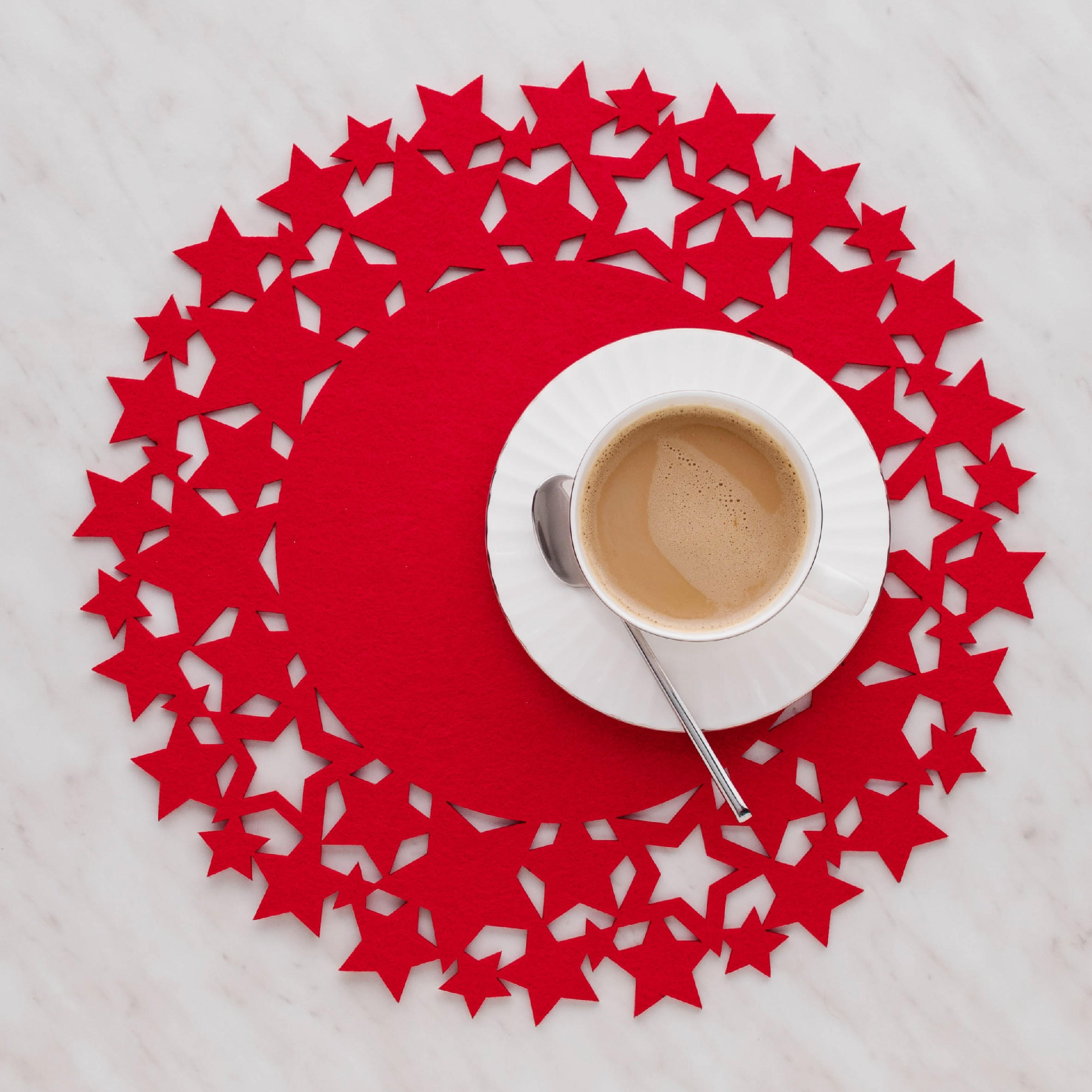 DEKORATIVES TISCHSET Stille - Rot, Textil (38cm) - home&you