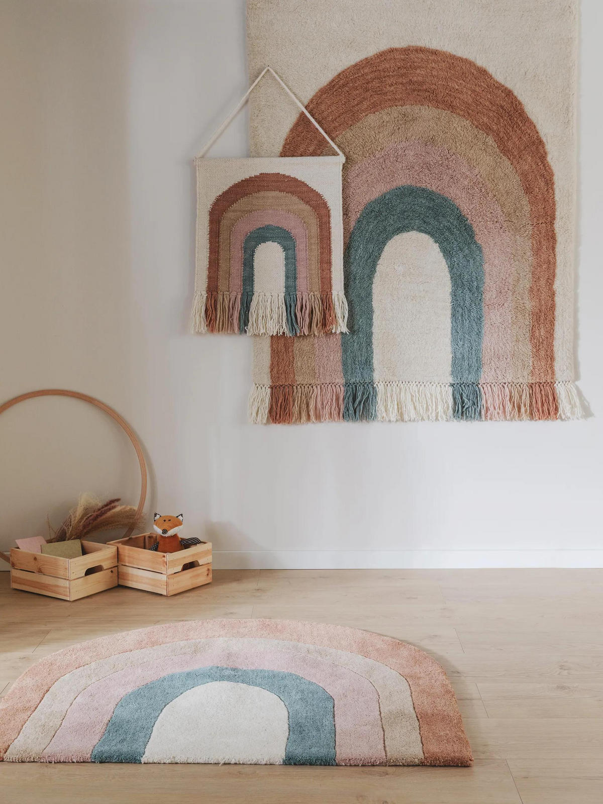 KINDERTEPPICH Rainbow Multicolor 80x120 cm - Multicolor, Naturmaterialien/Textil (80/120cm) - Lytte