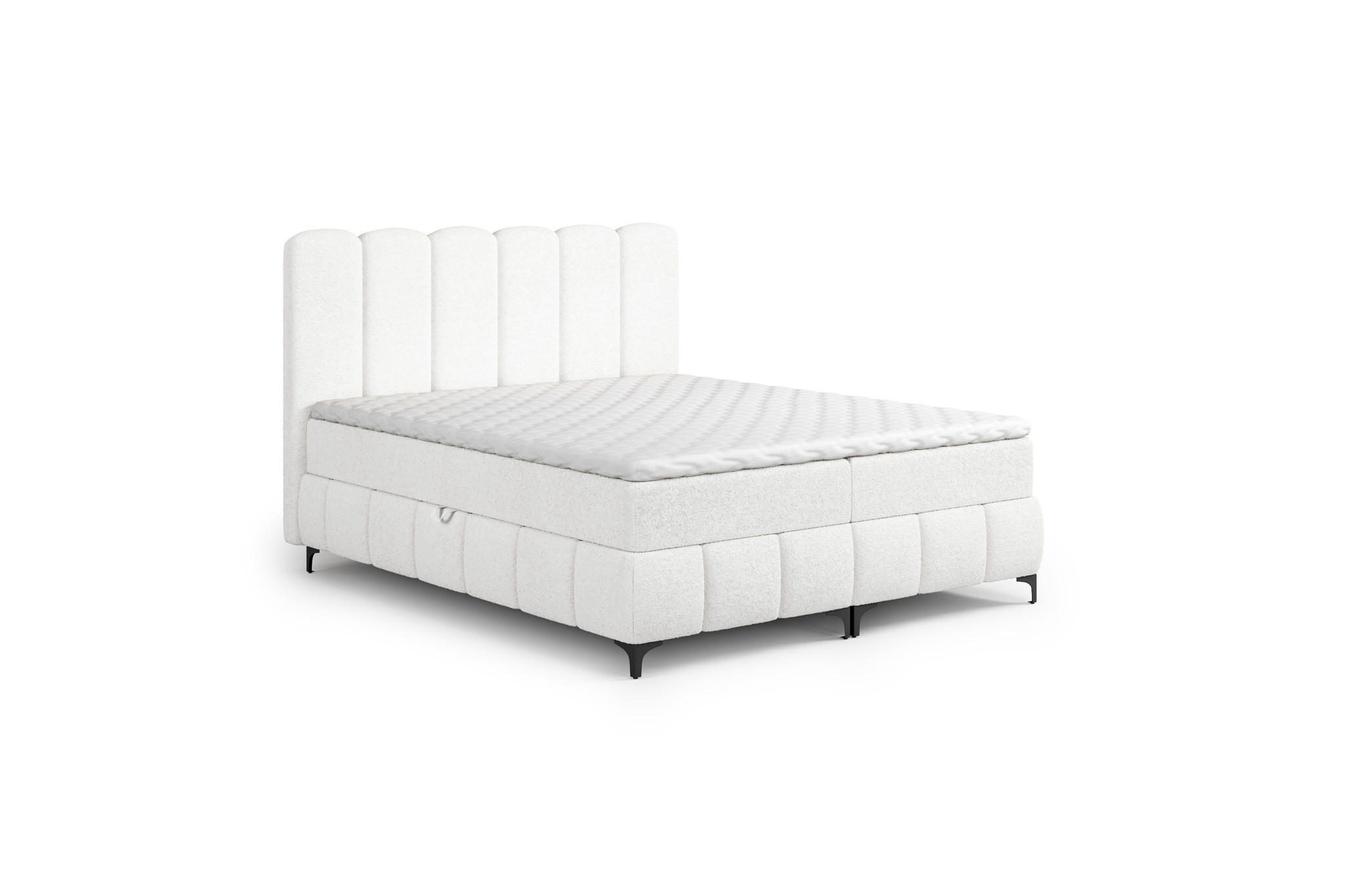 BOXBETT Isabel - Creme, Holzwerkstoff/Textil (140/200cm) - Fun Möbel
