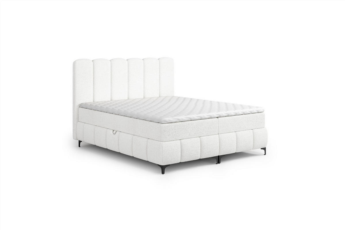 BOXBETT Isabel - Creme, Holzwerkstoff/Textil (140/200cm) - Fun Möbel